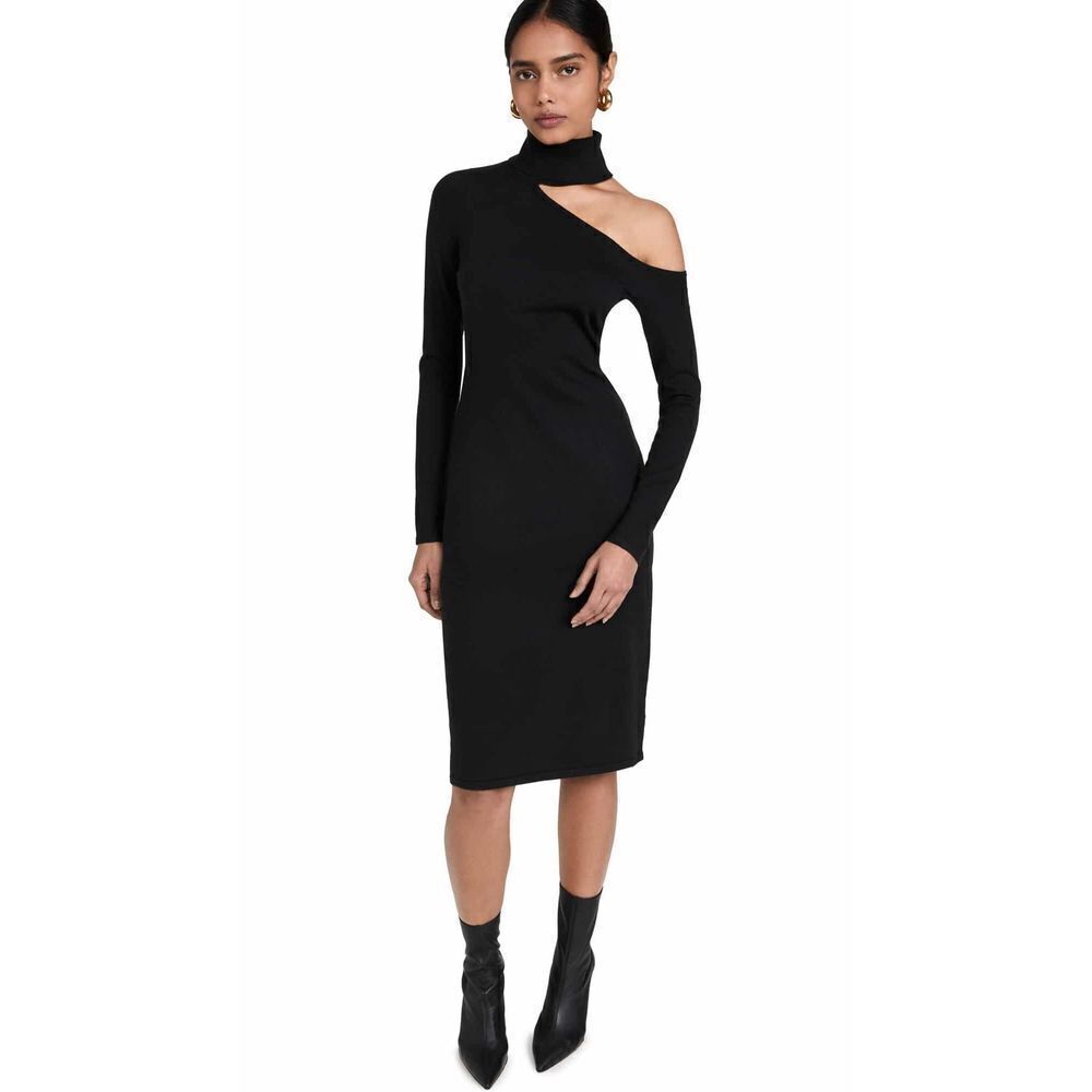 SOLD L’Agence | NWT Annalise Cut-Out Sweater Dress Black Size S